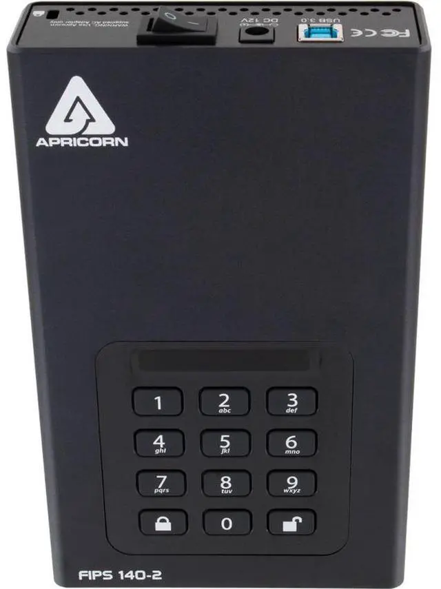 Alt view image 7 of 8 - Apricorn Aegis Padlock DT FIPS 20TB Desktop Hard Drive External ADT3PL256F20TB