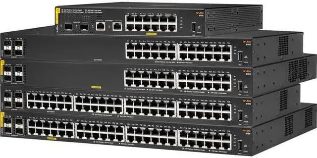Alt view image 5 of 5 - Aruba 6100 Ethernet Switch - 12 Ports - Manageable - 2 Layer Supported - Modular - 139 W PoE Budget - Optical Fiber, Twisted Pair - PoE Ports - 1U High - Wall Mountable, Rack-mountable, Surface Mount