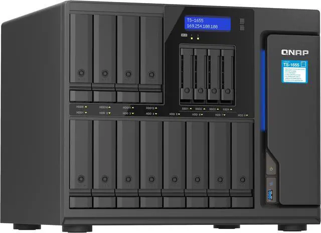 Alt view image 4 of 16 - QNAP Turbo NAS TS-1655-8G SAN/NAS Storage System TS-1655-8G-US
