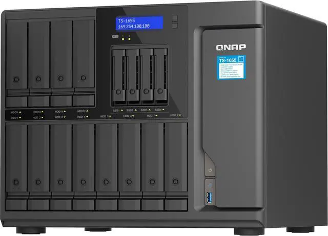 Alt view image 5 of 16 - QNAP Turbo NAS TS-1655-8G SAN/NAS Storage System TS-1655-8G-US