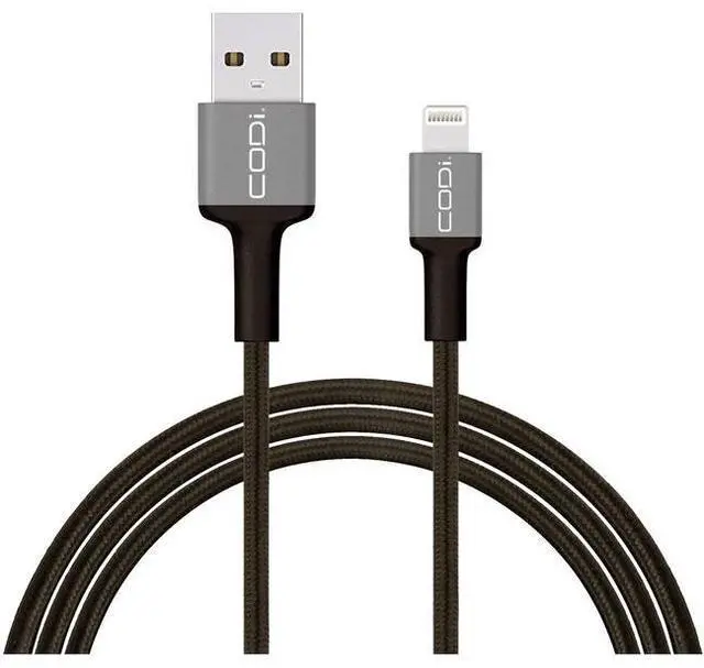 Alt view image 5 of 5 - Codi 6' Braided Nylon USB-A to MFI Lightning Charge & Sync Cable A01070