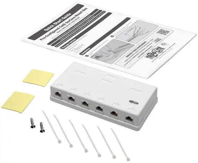 Alt view image 4 of 10 - Tripp Lite Cat6 Surface-Mount Box 6-Port Unshielded 110 Idc Punchdown Rj45