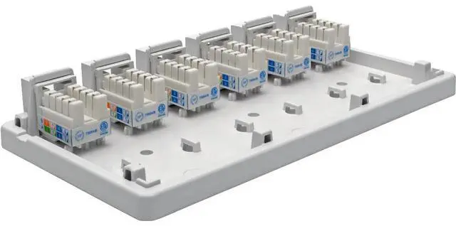 Alt view image 5 of 10 - Tripp Lite Cat6 Surface-Mount Box 6-Port Unshielded 110 Idc Punchdown Rj45