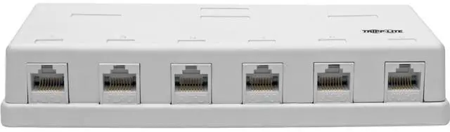 Alt view image 9 of 10 - Tripp Lite Cat6 Surface-Mount Box 6-Port Unshielded 110 Idc Punchdown Rj45