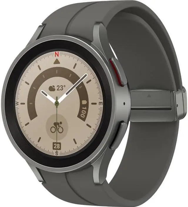 Alt view image 6 of 15 - Samsung - Galaxy Watch5 Pro Titanium Smartwatch 45mm LTE - Gray SM-R925UZTAXAA Smart Watch