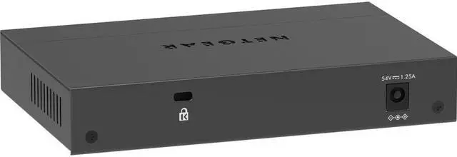 Alt view image 4 of 16 - NETGEAR GS305P Ethernet Switch - 5 Ports - Gigabit Ethernet - 2 Layer Supported - 66.78 W Power Consumption - 63 W PoE Budget - PoE Ports - Desktop, Wall Mountable - 3 Year Limited Warranty