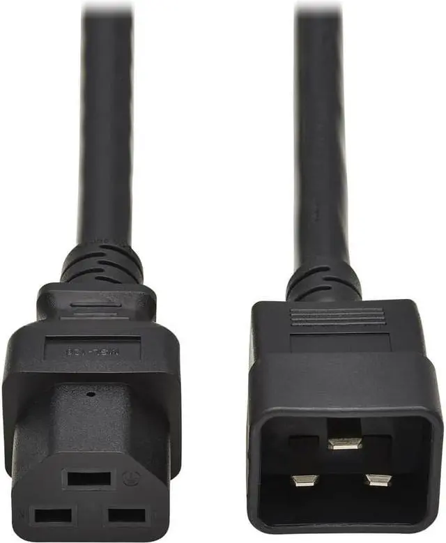 Alt view image 3 of 10 - Tripp Lite 10ft Power Cord C20 to C21 Heavy-Duty 20A 250V 12 AWG Black P035010