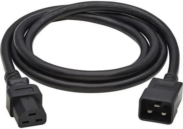 Alt view image 2 of 10 - Tripp Lite 10ft Power Cord C20 to C21 Heavy-Duty 20A 250V 12 AWG Black P035010