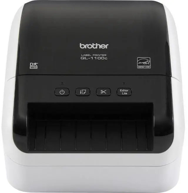 Alt view image 3 of 18 - Brother QL-1100C Desktop Direct Thermal Printer Monochrome Label Print USB