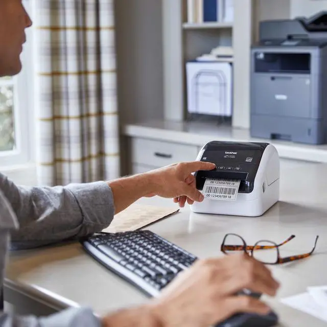 Alt view image 7 of 18 - Brother QL-1100C Desktop Direct Thermal Printer Monochrome Label Print USB