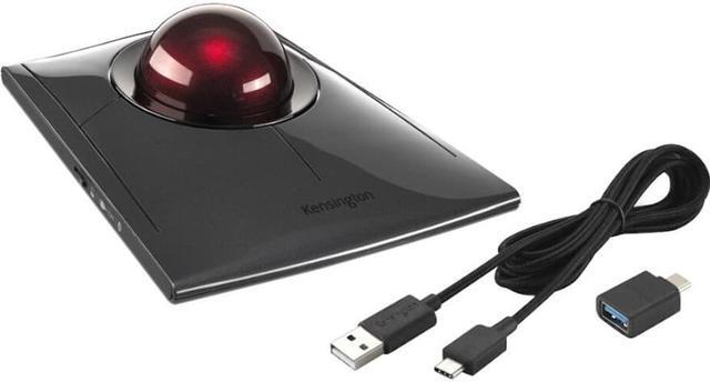 Alt view image 6 of 20 - Kensington SlimBlade Pro Trackball - Optical - Cable/Wireless - Bluetooth/Radio Frequency - 2.40 GHz - Rechargeable - USB Type C, USB Type A - Trackball - 8 Programmable Button(s) - Symmetrical