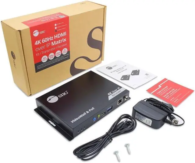 Alt view image 3 of 13 - SIIG 4K 60Hz 18Gbps HDMI over IP Matrix Decoder RX 394ft CE-H27G11-S1 Brown Box
