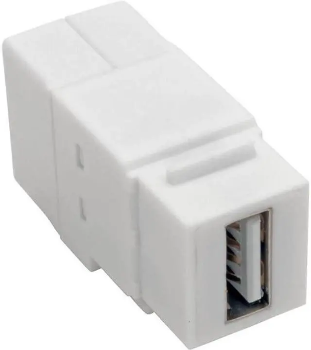 Alt view image 8 of 16 - Tripp Lite USB 2.0 All-in-One Keystone/Panel Mount Coupler (F/F), White (U060-000-KP-WH)