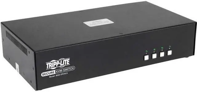 Alt view image 13 of 13 - Tripp Lite B002-DP2AC4 Secure KVM Switch Dual Monitor DisplayPort to DisplayPort - 4 Port, 4K & NIAP PP3.0