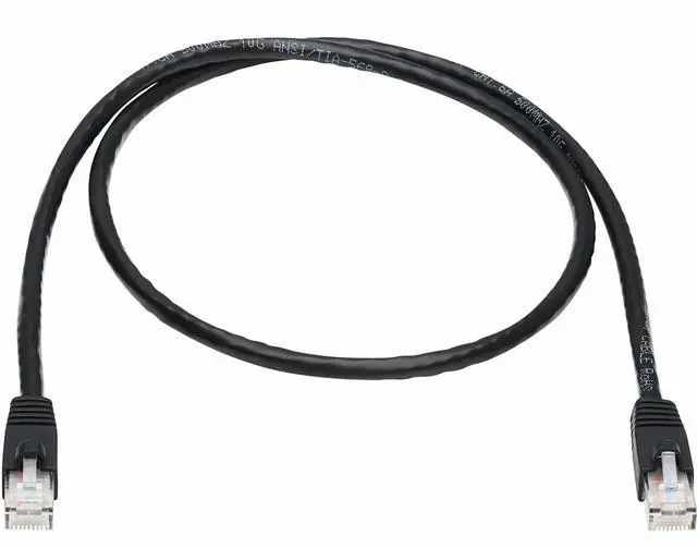 Alt view image 11 of 15 - TRIPP LITE N261-003-BK 3 ft. Cat 6A Black Augmented Cat6 (Cat6a) Snagless 10G Certified Patch Cable, (RJ45 M/M) - Black
