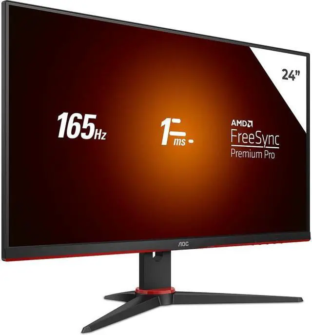 Alt view image 9 of 18 - AOC 24G2SE 23.8" FHD LED Gaming Monitor - Black, Red - Vertical Alignment (VA) - 16.7 Million Colors - Adaptive Sync/FreeSync Premium - 350 Nit - 1 ms - 165 Hz