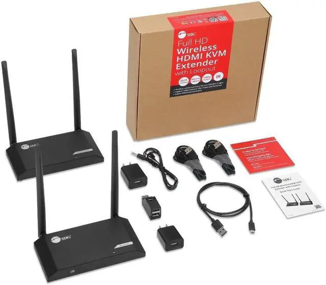 Alt view image 8 of 9 - SIIG Full HD Wireless HDMI KVM Extender w/ Loopout 1080p up to 500ft CEH26G11S2