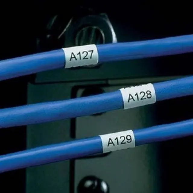 Main image of Panduit Label Tape - 3/4" x 18 ft Length - White, Black - Nylon Cloth - 1