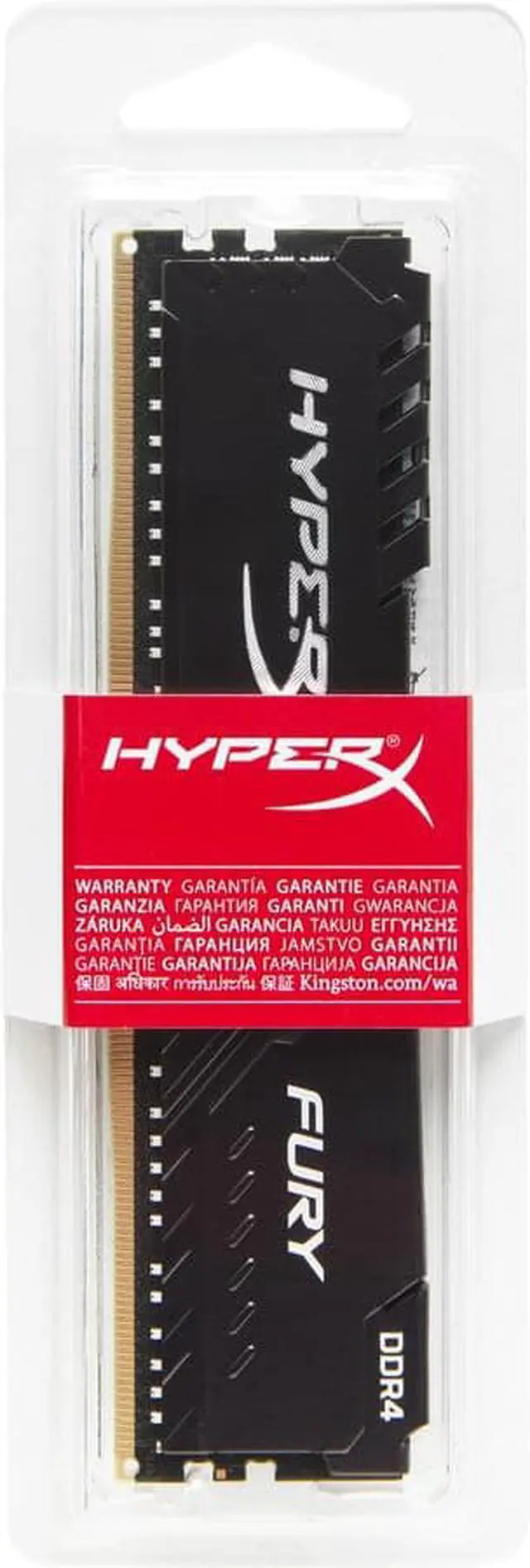 Alt view image 3 of 4 - HyperX Fury 16GB DDR4 SDRAM Memory Module - 16 GB - non-RGB - DDR4-3733/PC4-29800 DDR4 SDRAM - 3733 MHz Single-rank Memory - CL21 - 1.35 V - Unbuffered - 288-pin - UDIMM - Lifetime Warranty