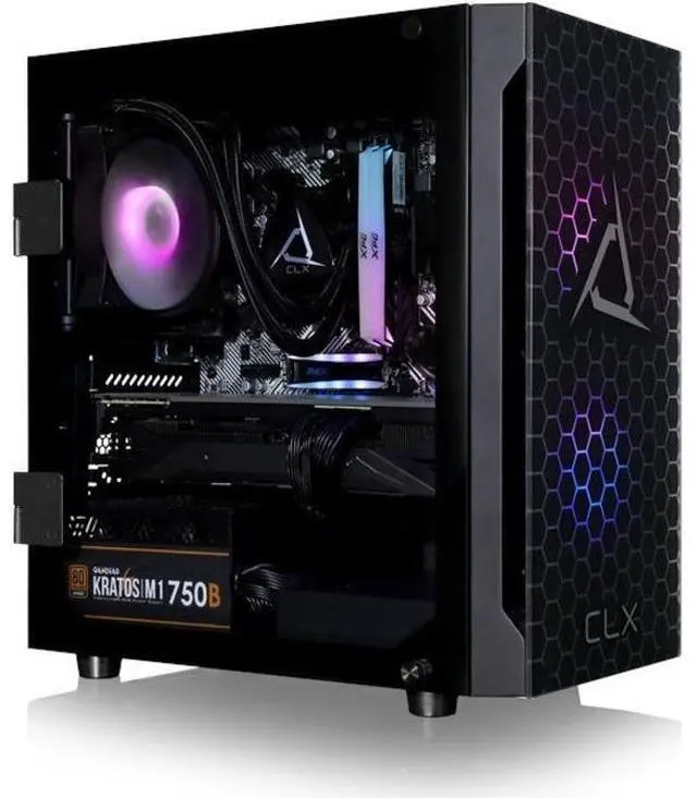 Alt view image 8 of 18 - CLX SET Gaming Desktop - Liquid Cooled AMD Ryzen 9 5900X 3.7GHz 12-Core Processor, 32GB DDR4 Memory, GeForce RTX 3060 12GB GDDR6 Graphics, 500GB SSD, 4TB HDD, WiFi, Windows 11 Home 64-bit