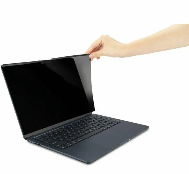 Alt view image 2 of 20 - Kensington MagPro Elite Magnetic Privacy Screen for Apple MacBook Air (M2, 2022) Black - For LCD MacBook Air - Glare Resistant, Fingerprint Resistant - Polyethylene Terephthalate (PET) - Anti-glare -