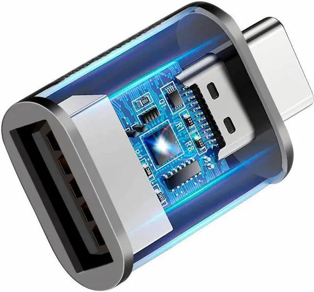 Alt view image 12 of 14 - Adesso ADP-300 On The Go USB A to USB C Adapter ADP-300-4