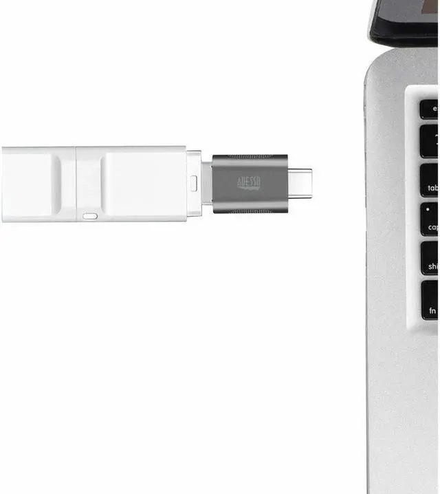 Alt view image 13 of 14 - Adesso ADP-300 On The Go USB A to USB C Adapter ADP-300-4