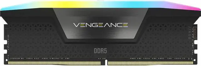 Alt view image 6 of 14 - Corsair Vengeance RGB 64GB (2x32GB) DDR5 DRAM 6400MT/s C32 Memory Kit - Black - For Desktop PC, Motherboard - 64 GB (2 x 32GB) - DDR5-6400/PC5-51200 DDR4 SDRAM - 6400 MHz - CL32 - 1.40 V - Unbuffered