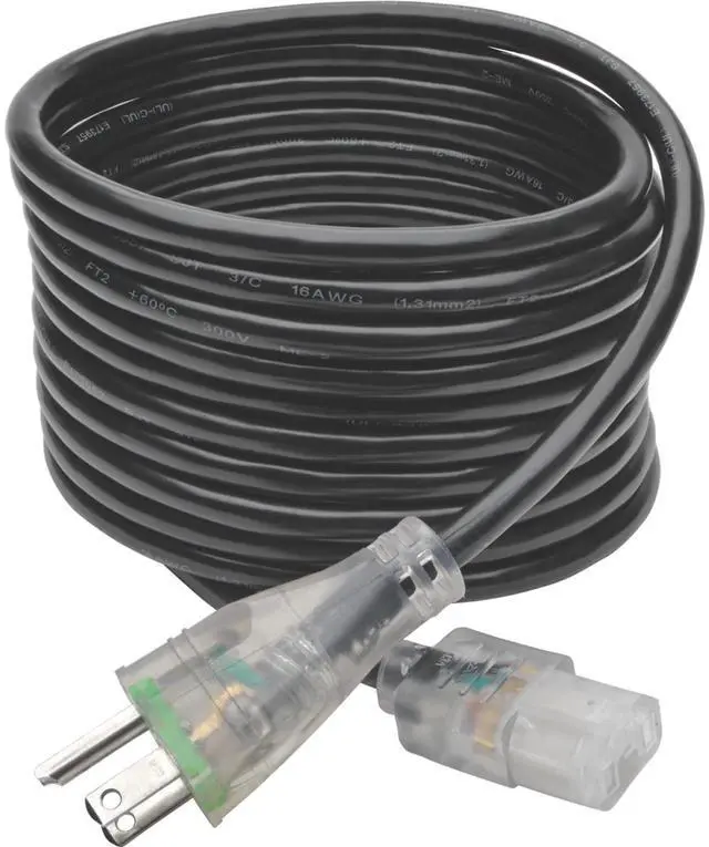 Alt view image 15 of 15 - Tripp Lite Model P006-015-HG13CL 15 ft. Hospital-Grade Computer Power Cord with Clear Plugs, 13A, 16 AWG (NEMA 5-15P to IEC-320-C13)