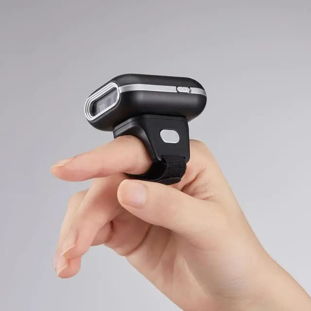 Alt view image 10 of 17 - Adesso NuScan 4300B Bluetooth 2D Ring Wearable Barcode Scanner NuScan4300B