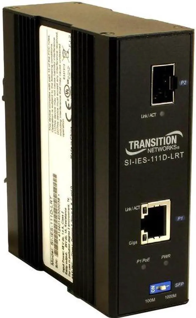Alt view image 11 of 11 - TRANSITION NETWORKS SI-IES-111D-LRT HARDENED ETHERNET POE+ INJECTOR