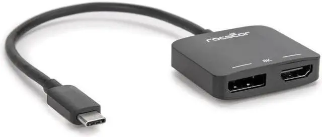 Alt view image 3 of 8 - Rocstor Premium USB C to HDMI 2.0 or DisplayPort 1.4a Adapter MST Mode Y10A268B1