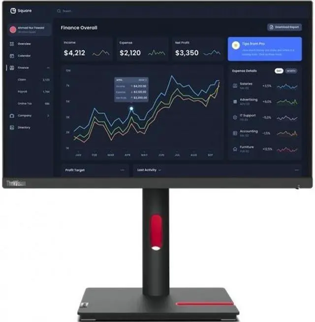Alt view image 13 of 20 - Lenovo ThinkVision 23 inch Monitor - T23i-30