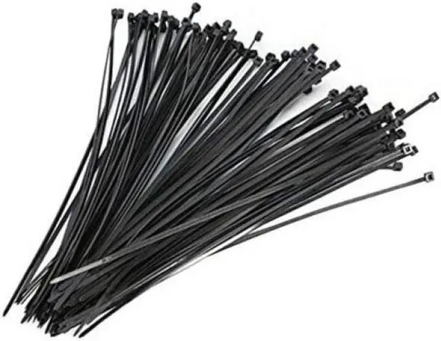 Alt view image 4 of 5 - 4XEM 100 Pack 10" Cable Ties Black Medium Nylon/Plastic Zip Tie 4X10ZIPTIE100BR