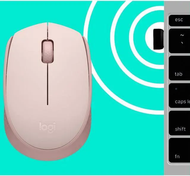 Alt view image 7 of 11 - Logitech M170 Wireless Mouse for PC, Mac, Laptop, 2.4 GHz with USB Mini Receiver, Optical Tracking, 12-Months Battery Life, Ambidextrous - Rose