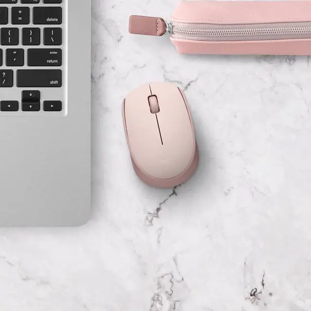 Alt view image 9 of 11 - Logitech M170 Wireless Mouse for PC, Mac, Laptop, 2.4 GHz with USB Mini Receiver, Optical Tracking, 12-Months Battery Life, Ambidextrous - Rose