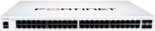 Alt view image 3 of 6 - fortinet fortiswitch 100 fs-148f-poe ethernet switch - 48 ports - manageable - 2 layer supported - modular - 476.30 w power consumption - 370 w poe budget - optical fiber, twisted pair - poe ports - 1