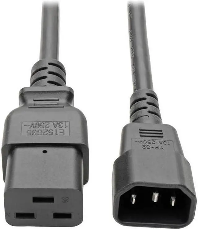 Alt view image 10 of 12 - 10FT POWER CORD ADAPTER CABLE C19 TO C14 10A 16AWG
