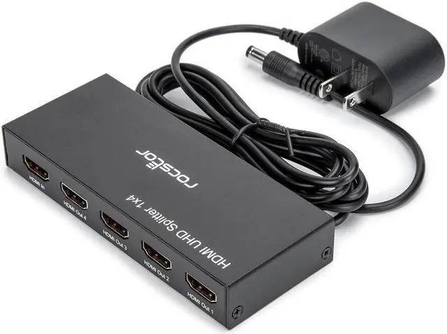 Alt view image 6 of 12 - Rocstor Premium 4 Port HDMI Splitter 4K / 60Hz Y10C294B1