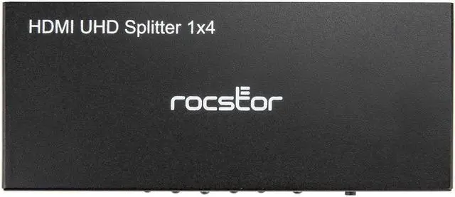 Alt view image 8 of 12 - Rocstor Premium 4 Port HDMI Splitter 4K / 60Hz Y10C294B1