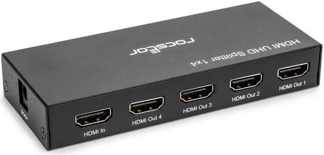 Alt view image 10 of 12 - Rocstor Premium 4 Port HDMI Splitter 4K / 60Hz Y10C294B1