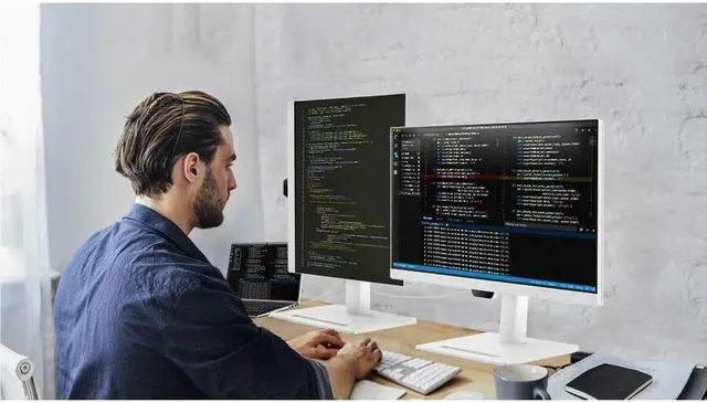Alt view image 5 of 20 - BenQ GW2790QT Eye Care Monitor 27" 1440p 75Hz | IPS| Eye-Care Tech | 99% sRGB | Brightness Intelligence | Noise-Cancelling Mic & Speakers | Ergonomic | USB-C (65W) | USB Hub | DaisyChain