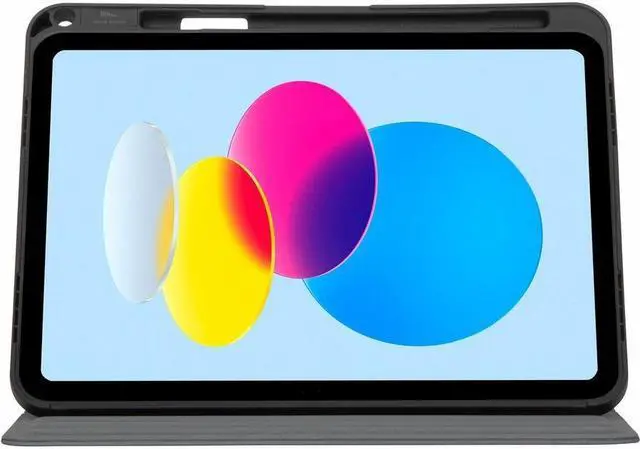 Alt view image 5 of 9 - Targus Click-In THZ932GL Carrying Case Flip for 10.9" Apple iPad 10th Generation Tablet Asphalt Gray Black