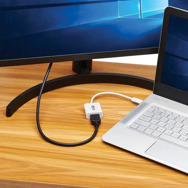 Alt view image 3 of 9 - USB C TO HDMI ADAPTER 8K60HZ HDR 4:4:4 HDCP 2.3 WHITE M/F 6IN
