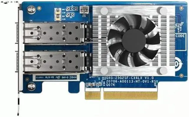 Alt view image 10 of 17 - QNAP 2PORT SFP28 25GBE NETWORK EXPANSION CARD LP PCIE GEN4X8 PCIE