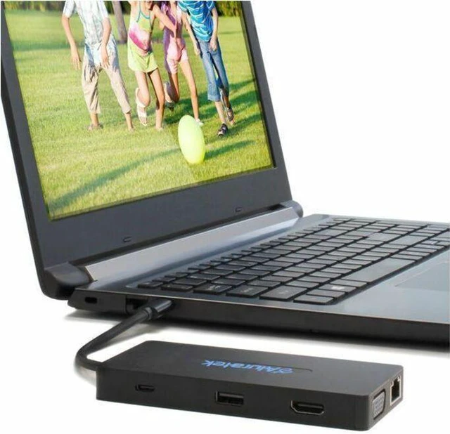 Alt view image 2 of 8 - Aluratek USB Type-C 100W PD Multimedia Hub and Card Reader with HDMI/VGA - for Hard Drive/Monitor/TV/Projector - Memory Card Reader - microSD, SD - USB Type C - 4K, Full HD - 3840 x 2160, 1920 x 1080