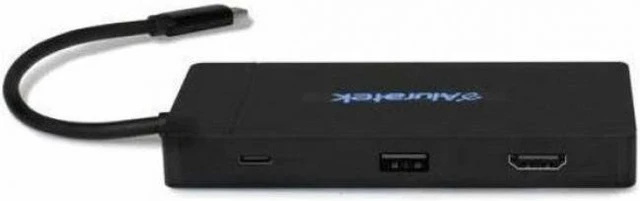 Alt view image 4 of 8 - Aluratek USB Type-C 100W PD Multimedia Hub and Card Reader with HDMI/VGA - for Hard Drive/Monitor/TV/Projector - Memory Card Reader - microSD, SD - USB Type C - 4K, Full HD - 3840 x 2160, 1920 x 1080