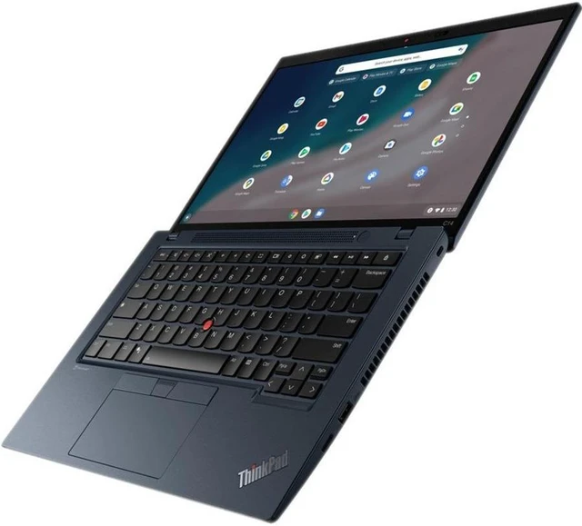 Alt view image 10 of 10 - Lenovo ThinkPad C14 Gen 1 21C9000FUS 14" Chromebook - Full HD - 1920 x 1080 - Intel Core i5 12th Gen i5-1245U Deca-core (10 Core) - 8 GB Total RAM - 8 GB On-board Memory - 256 GB SSD - Abyss Blue