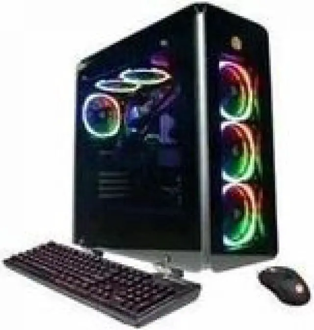 Alt view image 14 of 14 - CyberpowerPC Gaming Desktop Liquid Cool SLC10860CPG Intel Core i7-13700KF 3.4GHz CPU, 16GB DDR5, AMD Radeon RX 7900 XT 20GB, 2TB PCI-E Gen4 NVMe SSD, 802.11AC WiFi, 7 Color RGB Gaming Keyboard/Mouse