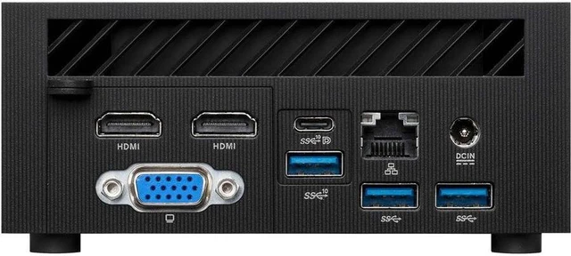 Alt view image 4 of 9 - Asus ExpertCenter PN53-SYS782PX1TD0 Desktop Computer - AMD Ryzen 7 6800H 3.20 GHz - 8 GB RAM DDR5 SDRAM - 256 GB M.2 PCI Express NVMe 4.0 SSD - Mini PC - Black - AMD Chip - Windows 11 Pro - AMD Radeon